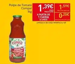 Recheio Compal - polpa de tomate promoção