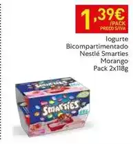 Recheio Nestlé - iogurte bicompartimentado smarties morango promoção