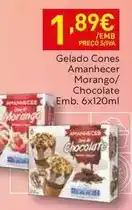 Recheio Amanhecer - gelado cones morango/ chocolate promoção