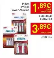 Recheio Philips - pilhas power alkaline promoção