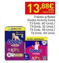 Recheio Dodot - fraldas p/bebé activity extra promoção