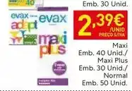 Recheio Evax - maxi emb. 40 unid./ maxi plus promoção