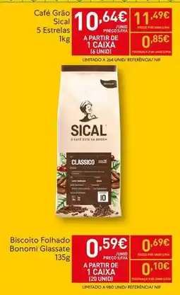 Recheio Sical - café grao 5 estrellas promoção