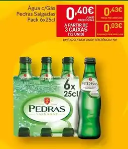 Recheio Pedras salgadas - água c/gás promoção