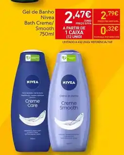 Recheio Nivea - gel de banho batth creme/ smooth promoção