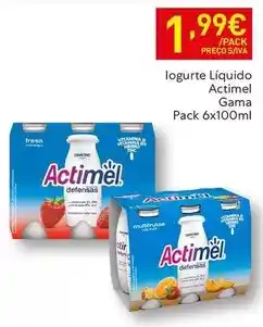 Recheio Danone - logurte liquido actimel gama promoção
