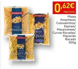 Recheio Amanhecer - massa cotovelinhos/ espirais/ macarronete/ curvas riscadas/ macarrão riscado promoção