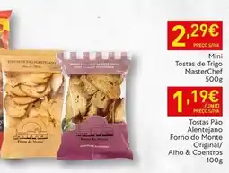 Recheio Mini tostas de trigo masterchef promoção