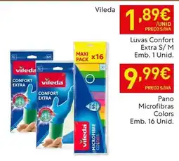Recheio Vileda - luvas confort extra s/m promoção