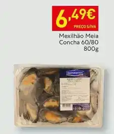Recheio Guimarpeixe - mexilhão meia concha 60/80 promoção