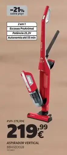 Radio Popular Bosch - aspirador vertical bbh320028 promoção