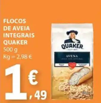 E.Leclerc Flocos de aveia integrais quaker promoção