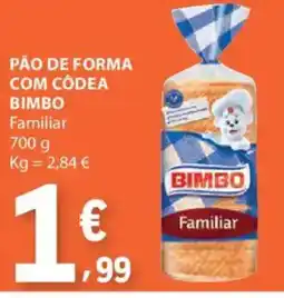 E.Leclerc Pão de forma com côdea bimbo familiar promoção