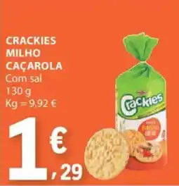 E.Leclerc Crackies milho caçarola com sal promoção
