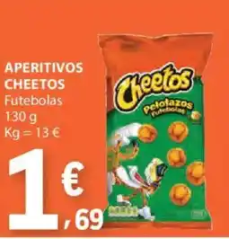 Aperitivos cheetos futebolas