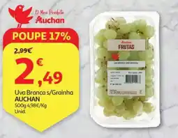 Auchan Uva Branca s/Grainha AUCHAN promoção