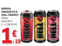 E.Leclerc Bebida energética hell energy promoção