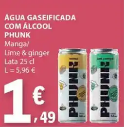 E.Leclerc Água gaseificada com álcool phunk promoção