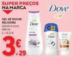 E.Leclerc Dove gel de duche relaxing promoção