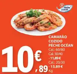 E.Leclerc Camarão cozido péche océan promoção