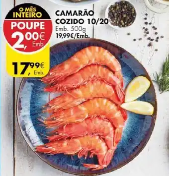Pingo Doce Camarão Cozido 10/20 500g promoção