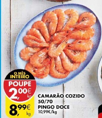 Pingo Doce Camarão Cozido 50/70 Pingo Doce promoção
