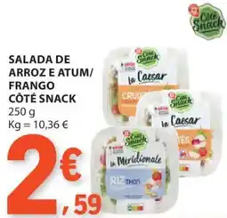 E.Leclerc Salada de arroz e atum/ frango côté snack promoção