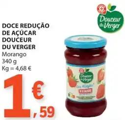 E.Leclerc Doce redução de açúcar douceur du verger morango promoção