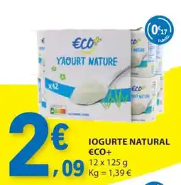 E.Leclerc Iogurte natural €co+ promoção