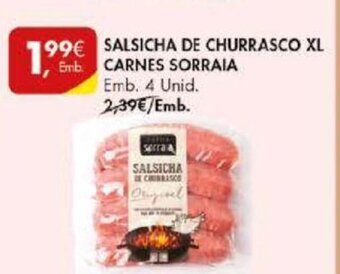 Pingo Doce Salsicha de Churrasco XL Carnes Sorraia 4 Unid promoção