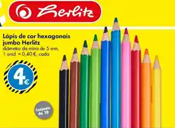 TEDi Lápis de cor hexagonais jumbo Herlitz promoção