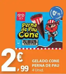 E.Leclerc Gelado cone perna de pau promoção