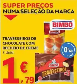 E.Leclerc Travesseiros de chocolate com recheio de creme promoção