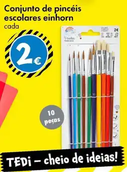 TEDi Conjunto de pincéis escolares einhorn promoção