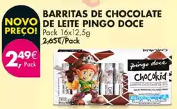 Pingo Doce Barritas de chocolate de leite pingo doce promoção