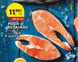 Pingo Doce Posta de salmão aquacultura fresca promoção