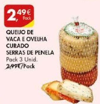 Pingo Doce Queijo de Vaca e Ovelha Curado Serras de Penela 3 Unid promoção