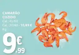 E.Leclerc Camarão cozido promoção