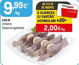 Intermarché Lula inteira descongelada promoção