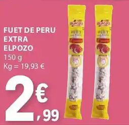 E.Leclerc Fuet de peru extra elpozo promoção