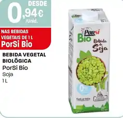 Intermarché Bebida vegetal biológica PorSi Bio Soja promoção