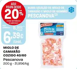 Intermarché Miolo de camarão cozido 40/60 promoção