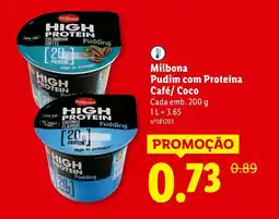 Lidl Milbona Pudim com Proteína Café/ Coco promoção