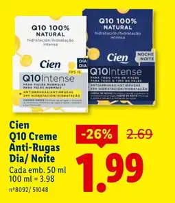Lidl Cien Q10 Creme Anti-Rugas Dia/Noite promoção