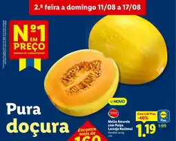 Lidl Melão Amarelo com Polpa Laranja Nacional promoção