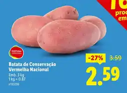 Lidl Batata de Conservação Vermelha Nacional promoção