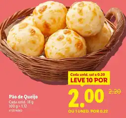 Lidl Pão de Queijo Cada unid. promoção
