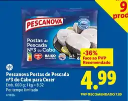 Lidl Pescanova Postas de Pescada nº3 do Cabo para Cozer promoção