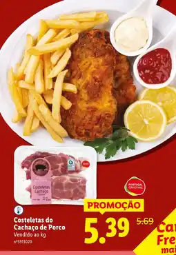 Lidl Costeletas do Cachaço de Porco promoção