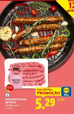 Lidl Salsichas Frescas de Porco promoção